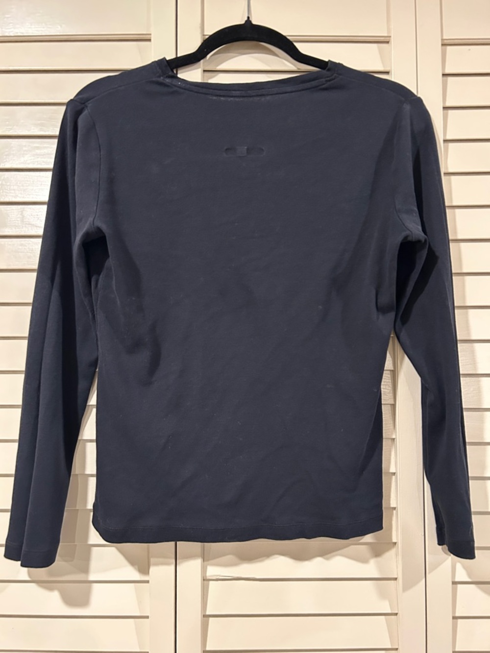 Sonoma Life + Style Women's Long-Sleeve Crew Tee - Black Size Petite Small - Picture 5 of 5